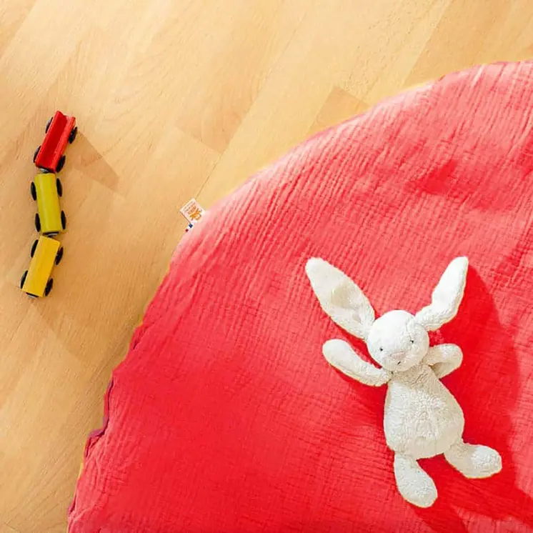 Tapis d'Eveil en Coton Bio Fraise