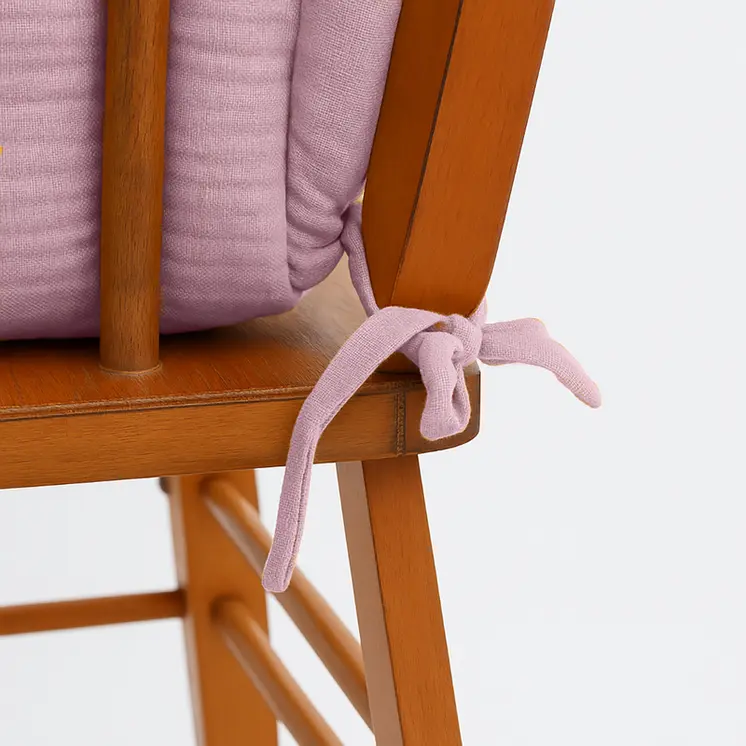 Coussin de Chaise Haute en Coton Bio Rose