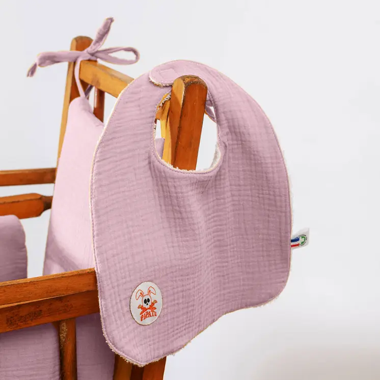 Bavoir en Coton Bio Rose