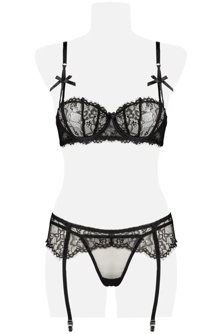 3-teiliges Straps-BH-Set 15121 - XL