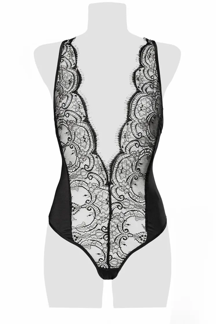 schwarzer Spitzen Body 15305 - XL