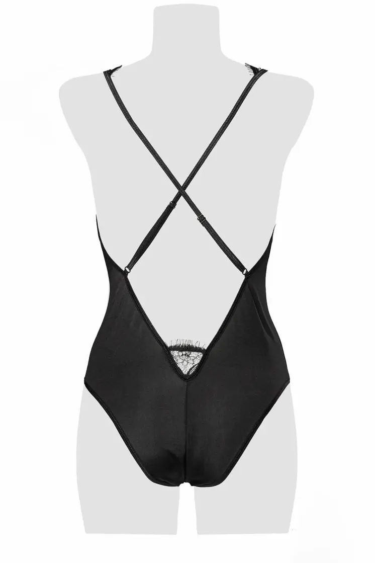 schwarzer Spitzen Body 15305 - XL