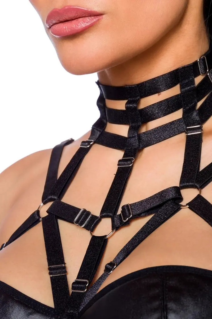 Harness-Wetlook-Set mit Rock 18263 - XL/2XL