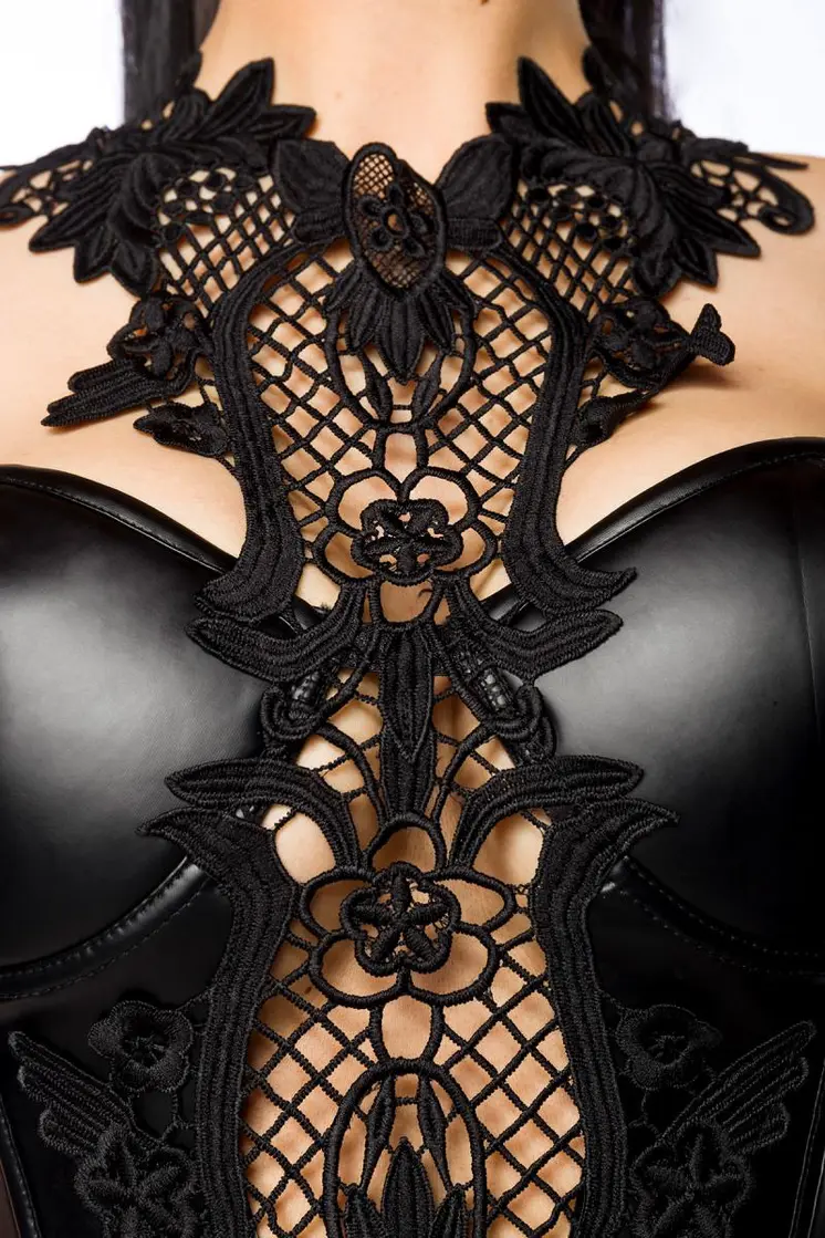 Wetlook-Set mit Spitze 18267 - XL/2XL