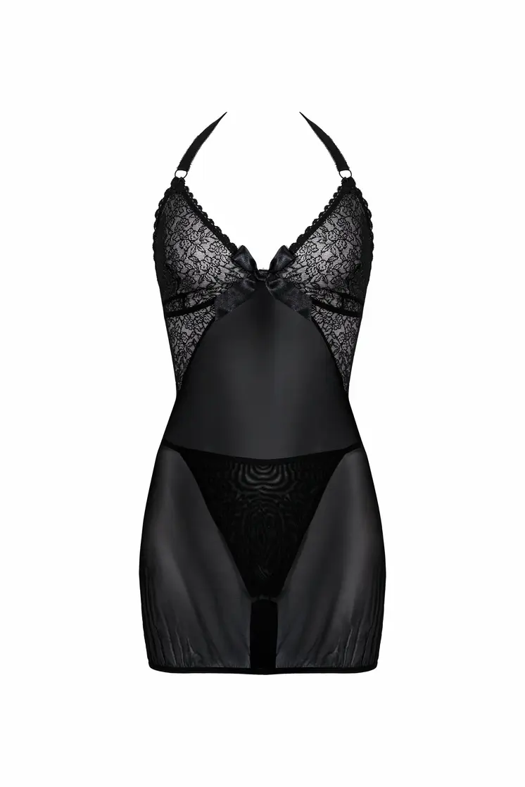 schwarzes Negligee AA051750 - 5XL/6XL
