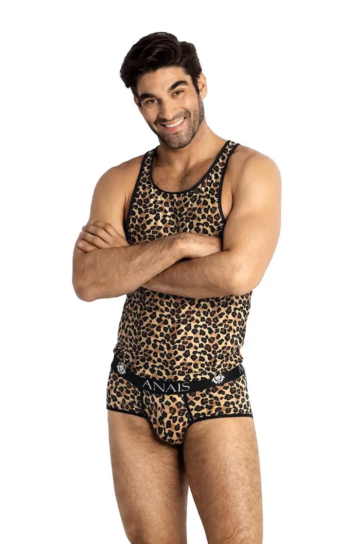 Herren Tank Top 053550 leopard - 3XL