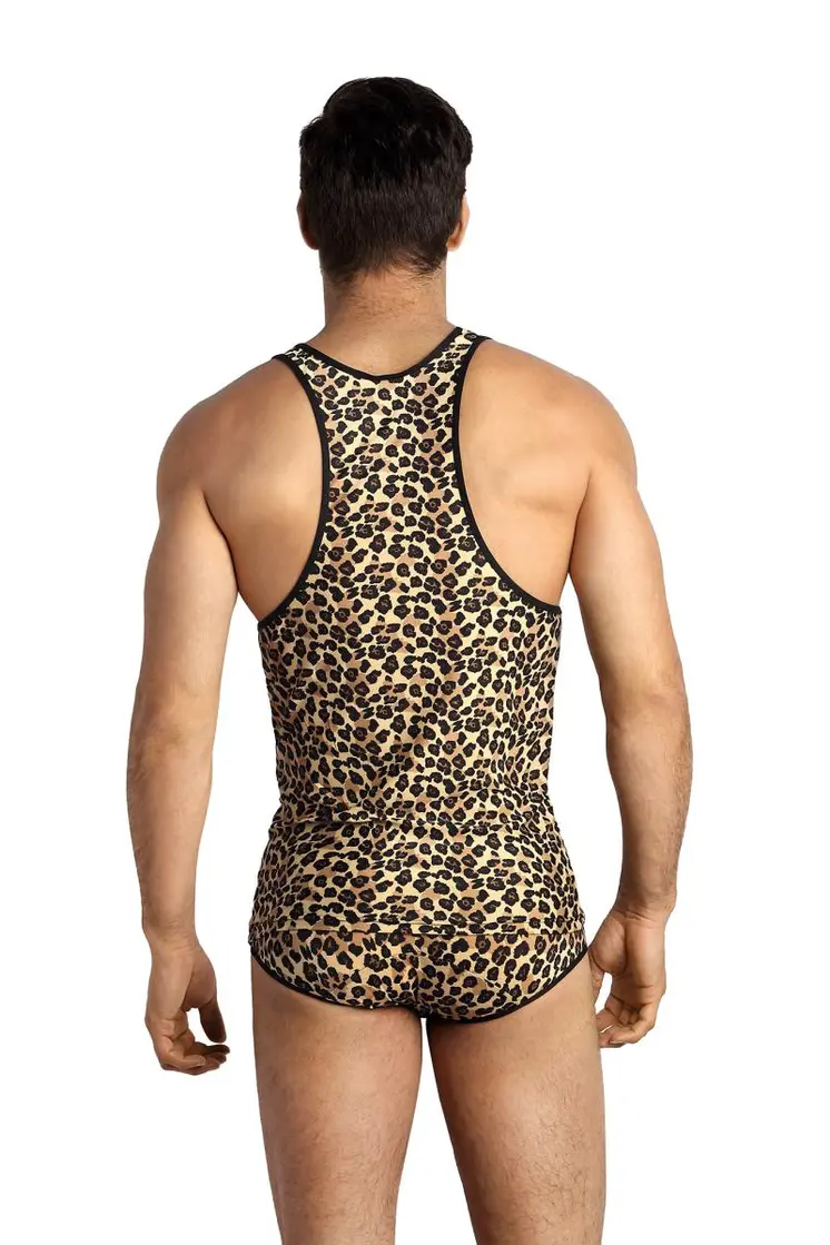Herren Tank Top 053550 leopard - 3XL