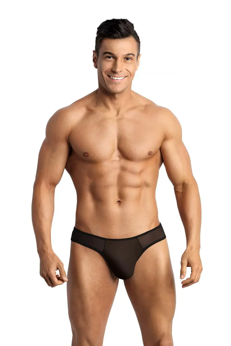 Herren String 052803 schwarz - 3XL