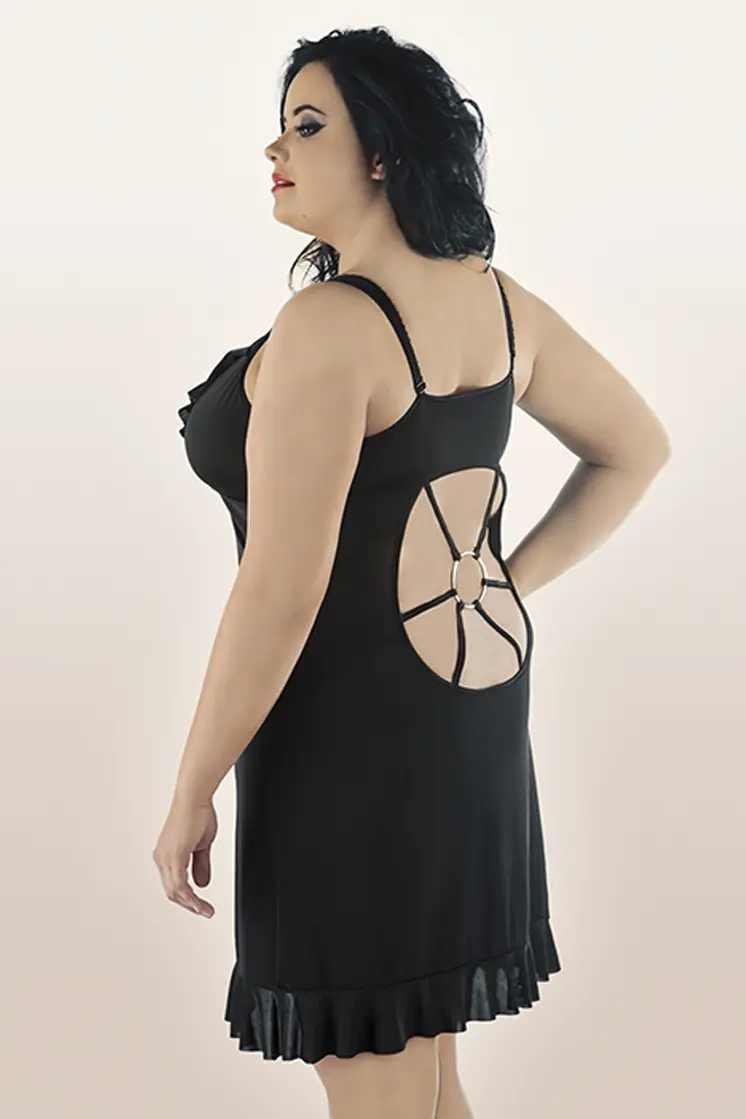 schwarzes Chemise C/4009 54/56 von Andalea