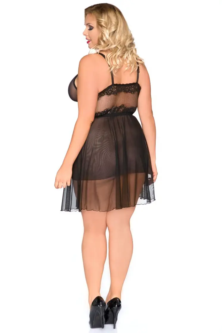 schwarzes Chemise SB/1010 54/56 Sexy Base