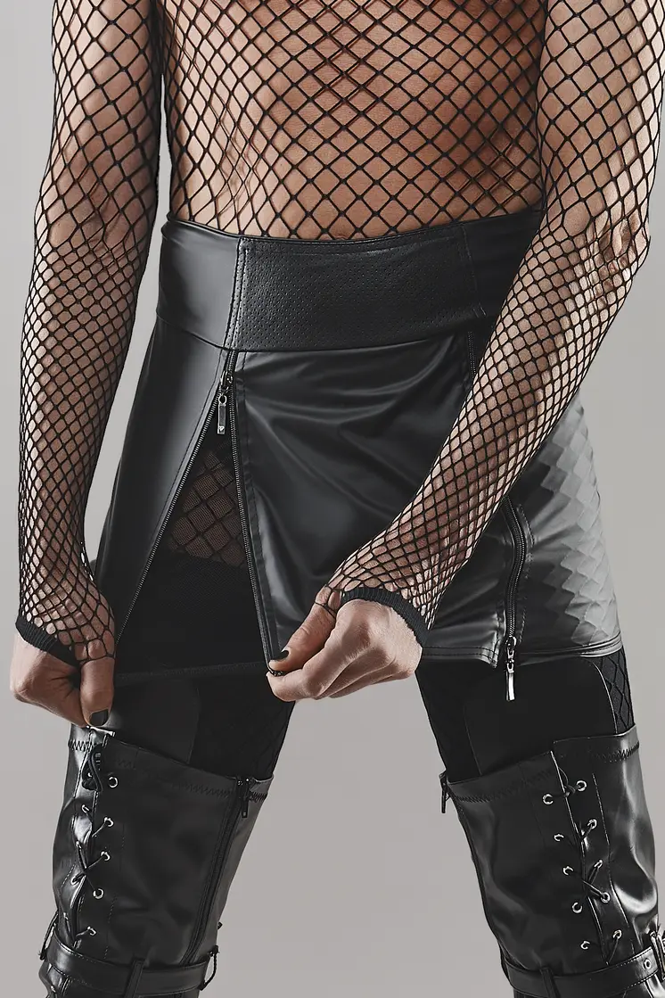 kurzer Rock BOJorge001 schwarz - 2XL