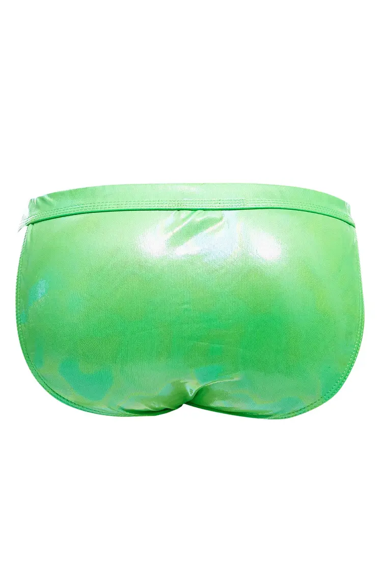 grüner Wetlook Clip Tanga Brief EMER4LD von Cut4Men XL
