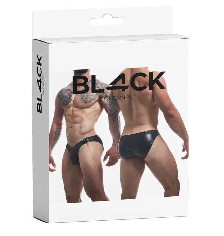 schwarzer Wetlook Slip BL4CK04 - XL