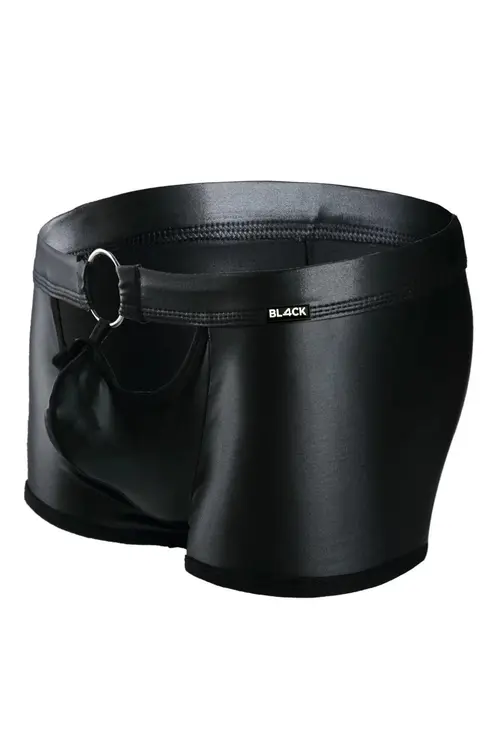 black wetlook mini pants BL4CK03 - XL