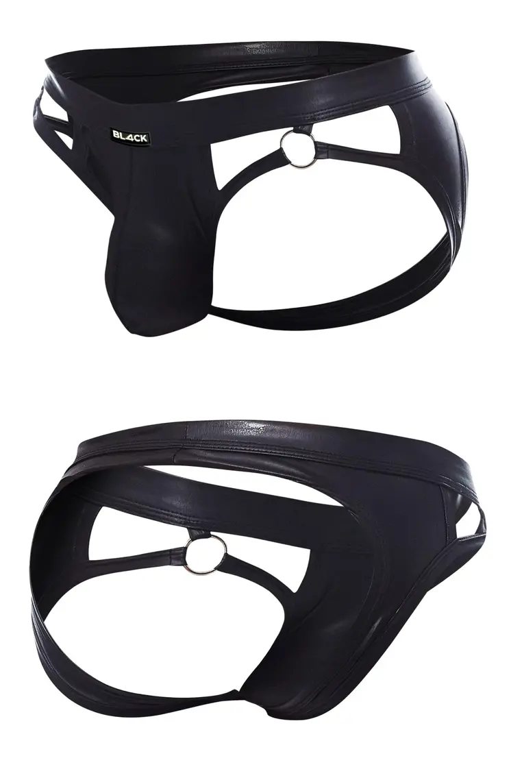 schwarzer Wetlook Jockstrap BL4CK02 - XL