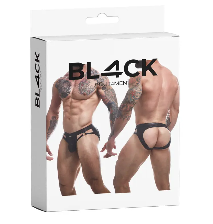 schwarzer Wetlook Jockstrap BL4CK02 - XL
