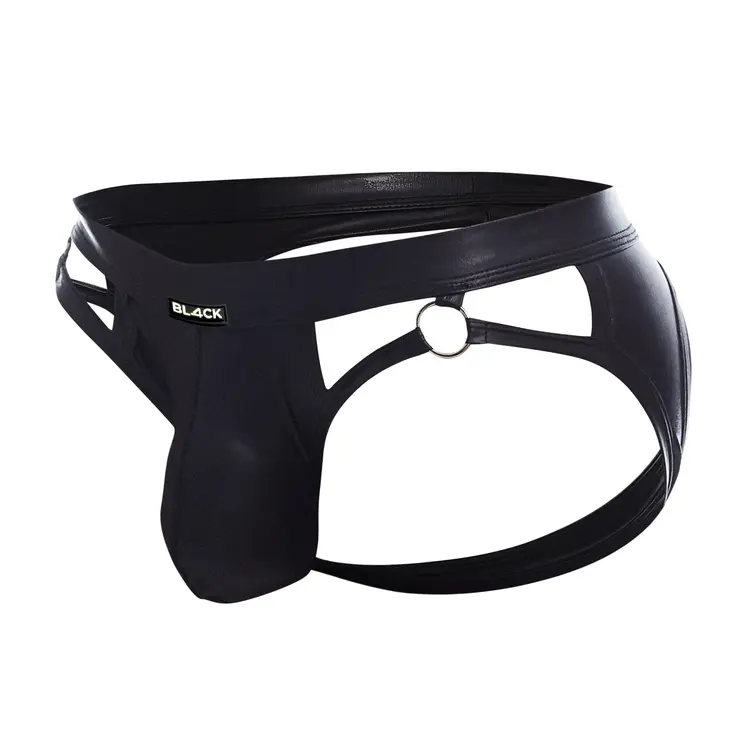 schwarzer Wetlook Jockstrap BL4CK02 - XL