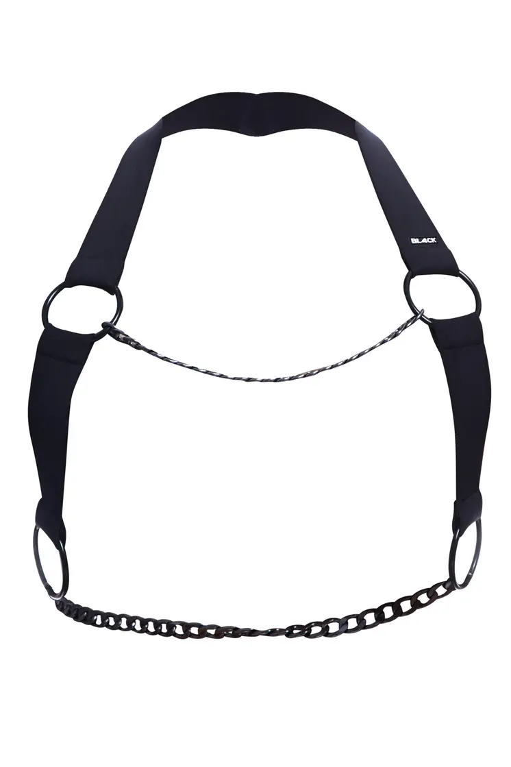 schwarzer Brust-Harness 03 - L/XL