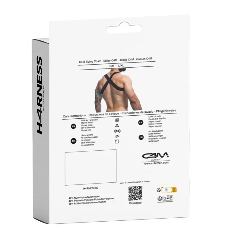 schwarzer Brust-Harness 02 - L/XL