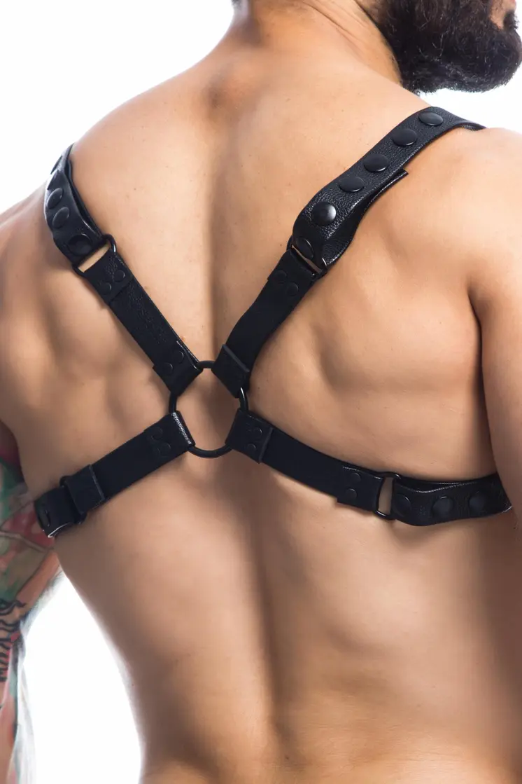 schwarzer Brust-Harness 01 - OS