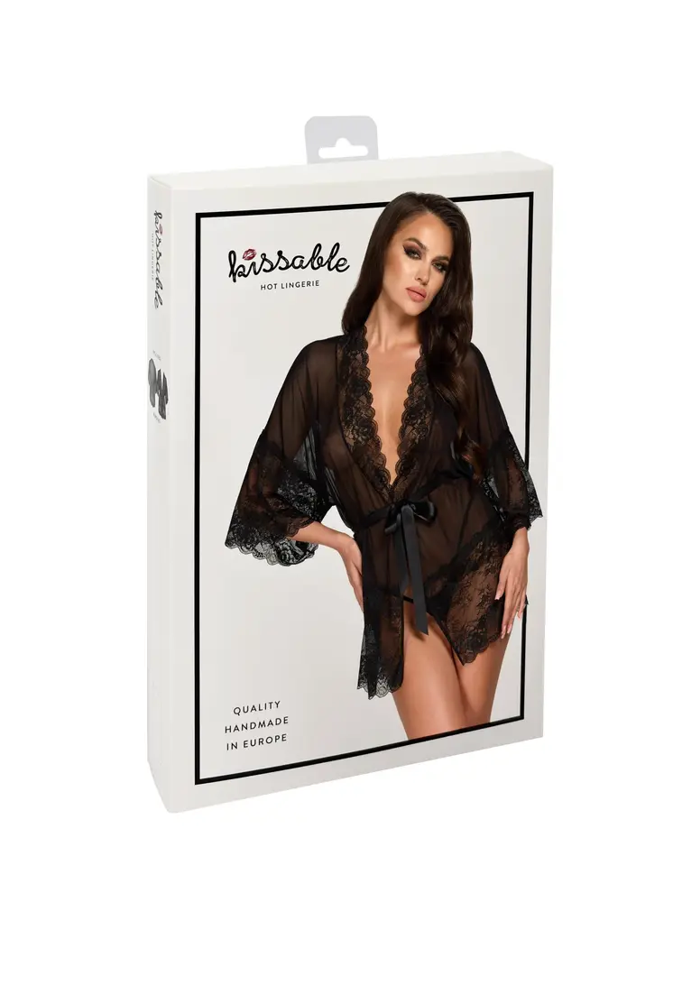 KISS245 Negligee aus Netz und Spitze - L/XL