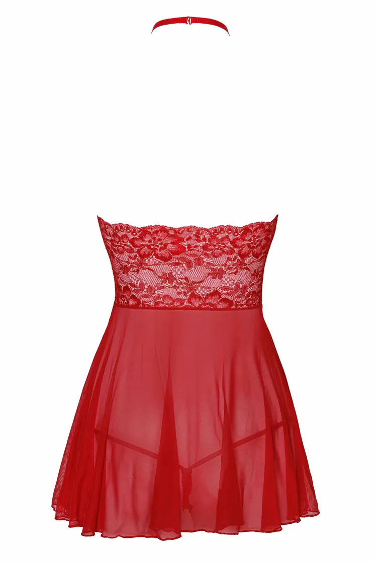 KISS247 Negligee aus Netz und Spitze - L/XL