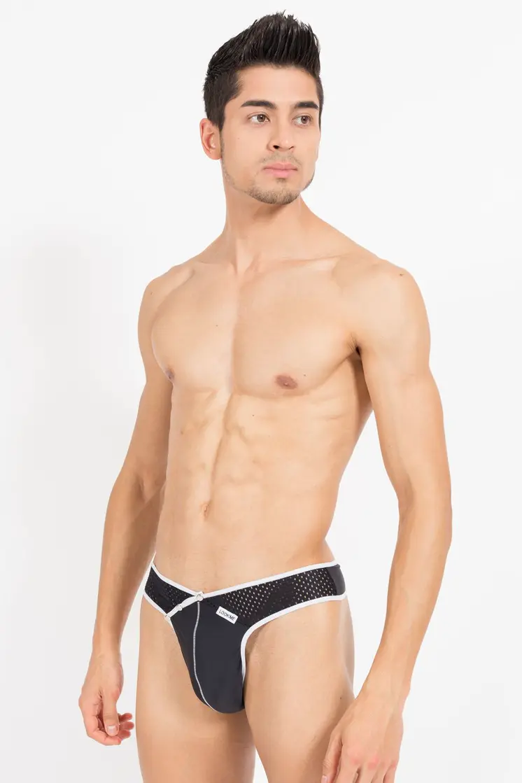 schwarz/weißer Männer String Mixing 43-57 XL von Look Me