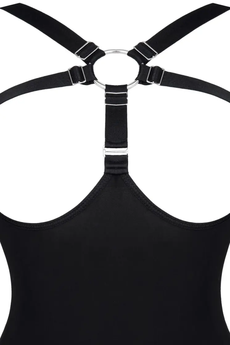 schwarzer Body ouvert LXElena001 - XXL