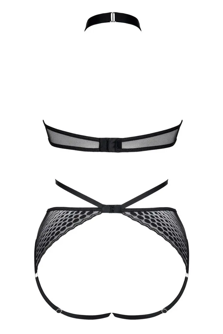 schwarzer Body ouvert LXReyna001 - XXL