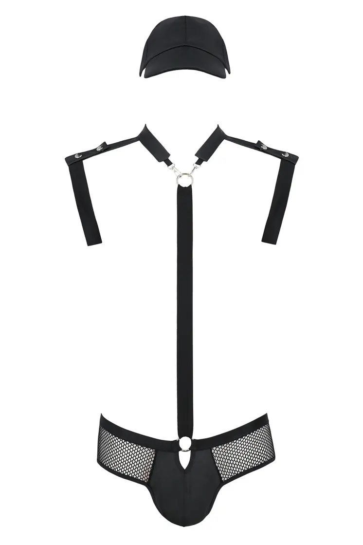 schwarzes Harness Set 038 - 2XL/3XL