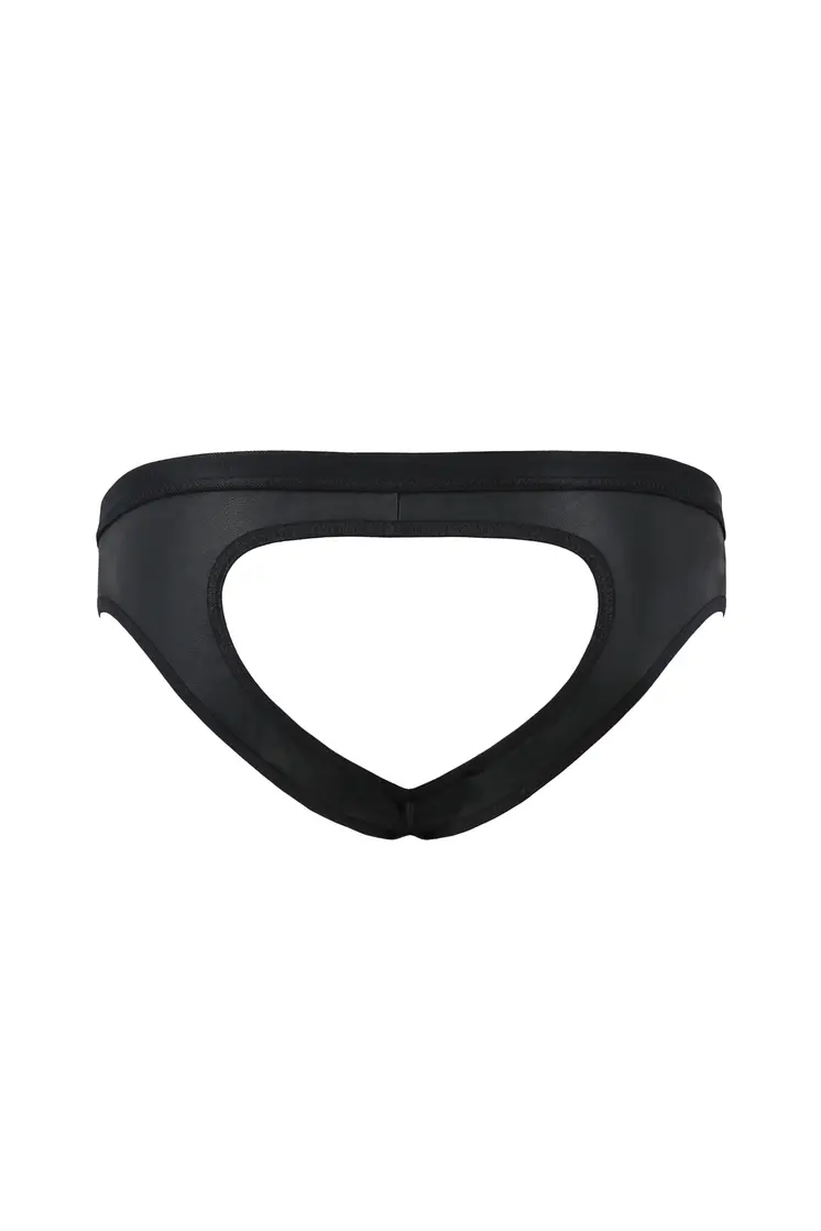 schwarzer Männer Slip ouvert 041 - 2XL/3XL