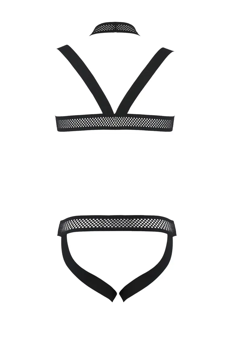 schwarzes Harness Set 043 - 2XL/3XL