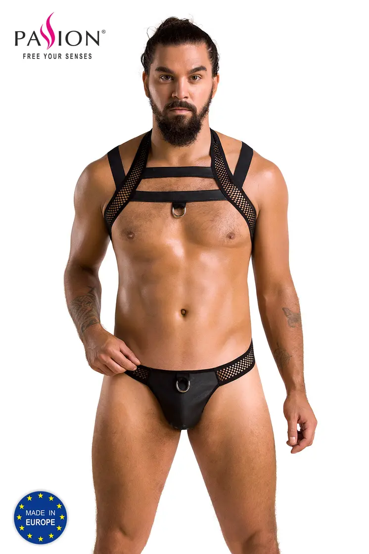 schwarzes Harness Set 043 - 2XL/3XL