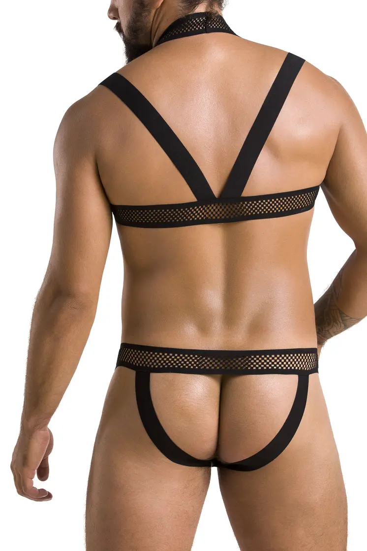 schwarzes Harness Set 043 - 2XL/3XL