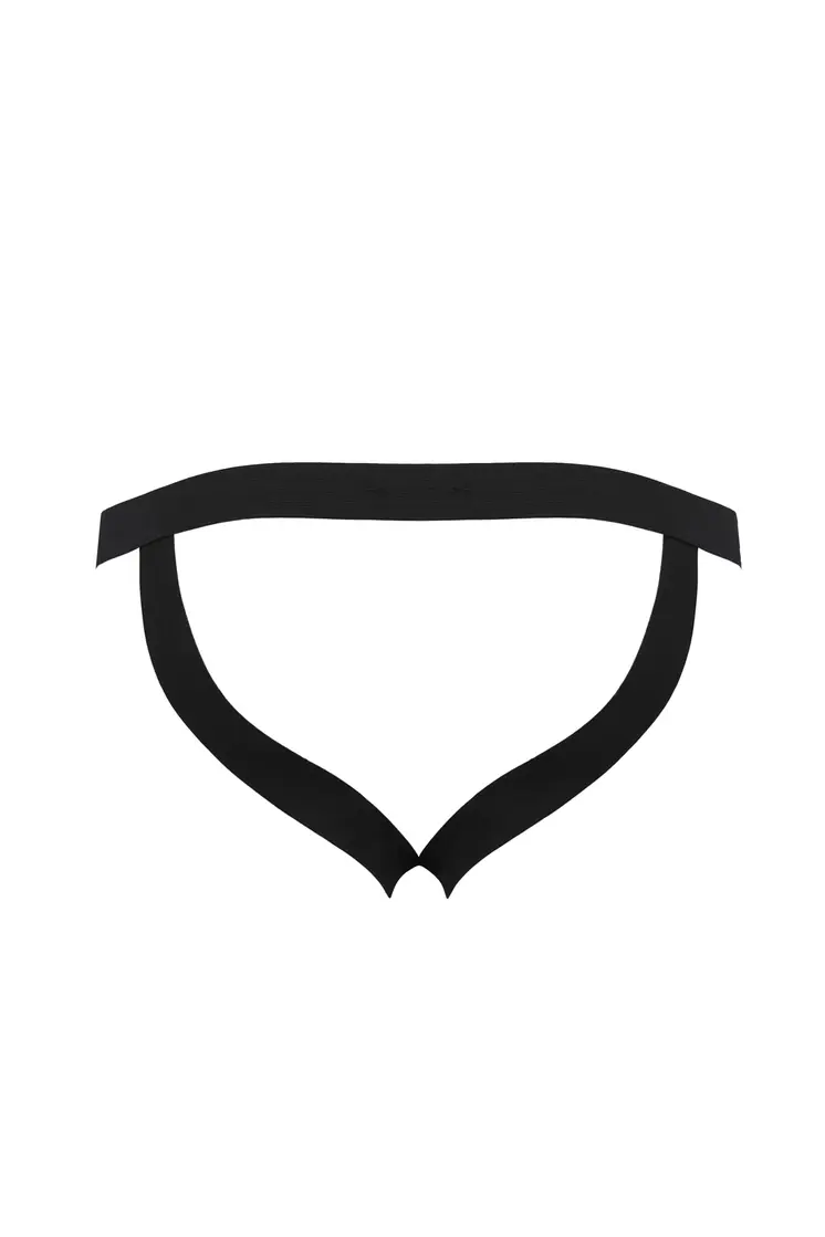 schwarzer Kunstleder Jockstrap 044 - 2XL/3XL