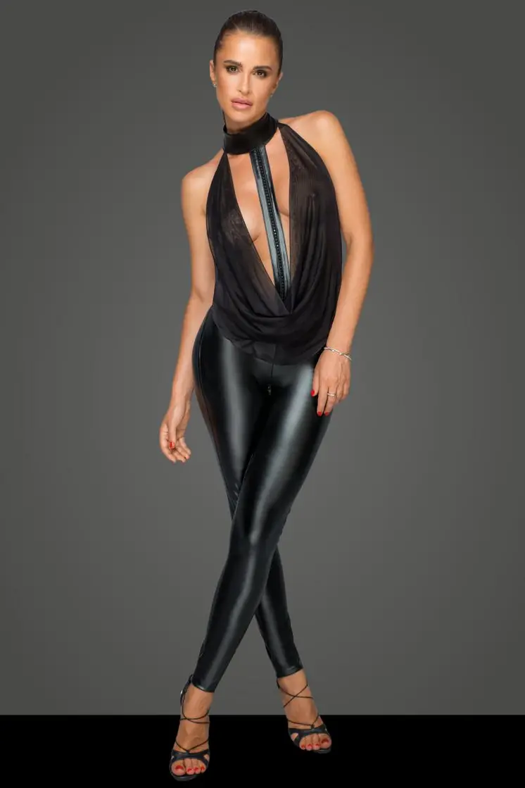 Overall mit Tülloberteil und Choker F223 - 2XL