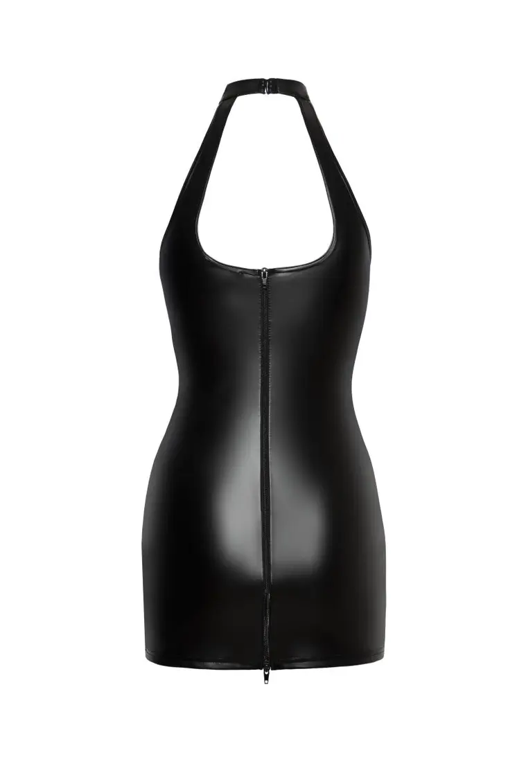 F291 Powerwetlook Kleid - 3XL