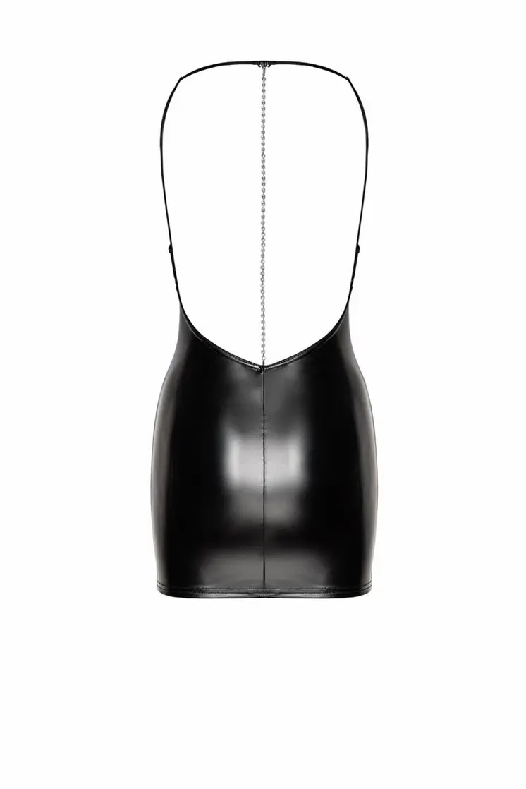 F307 Wetlook Minikleid - 3XL