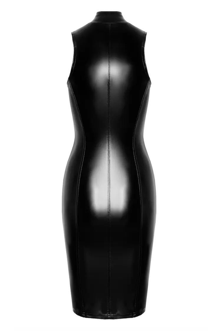F337 halblanges Wetlook Kleid - 3XL