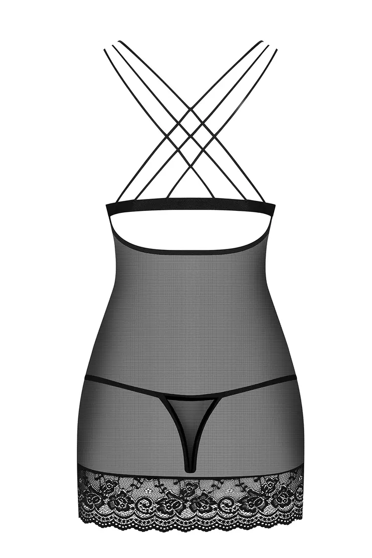 854-CHE-1 Chemise schwarz - L/XL