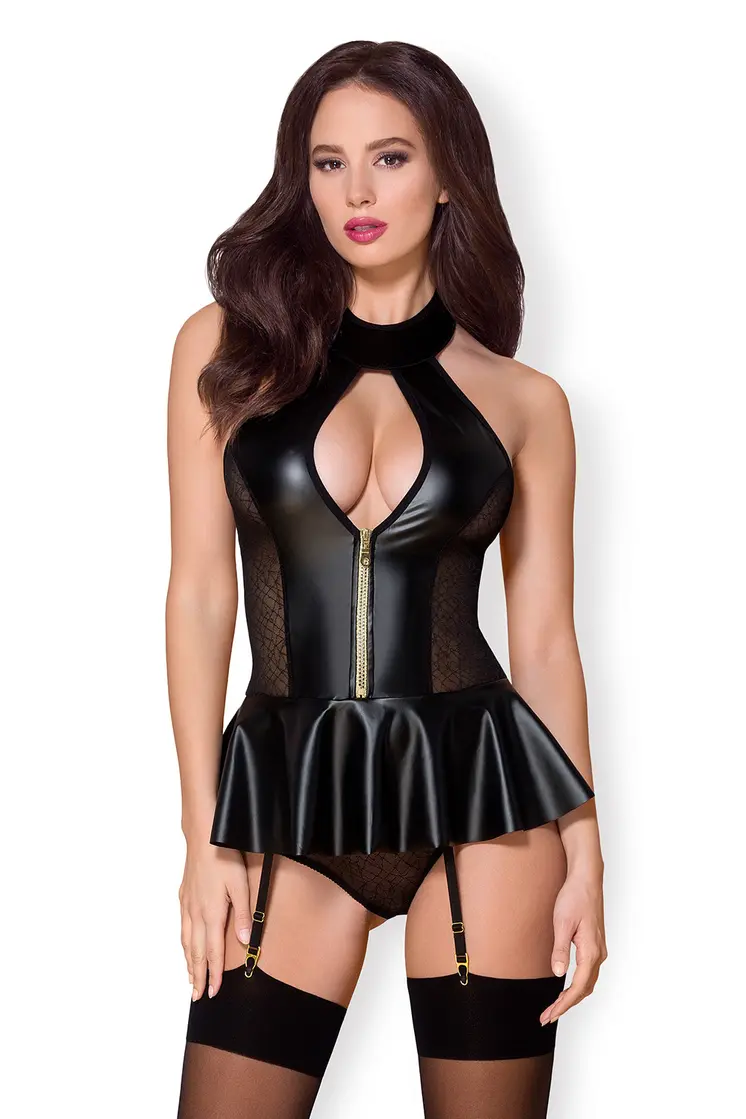 859-COR-1 Corsage schwarz - L/XL