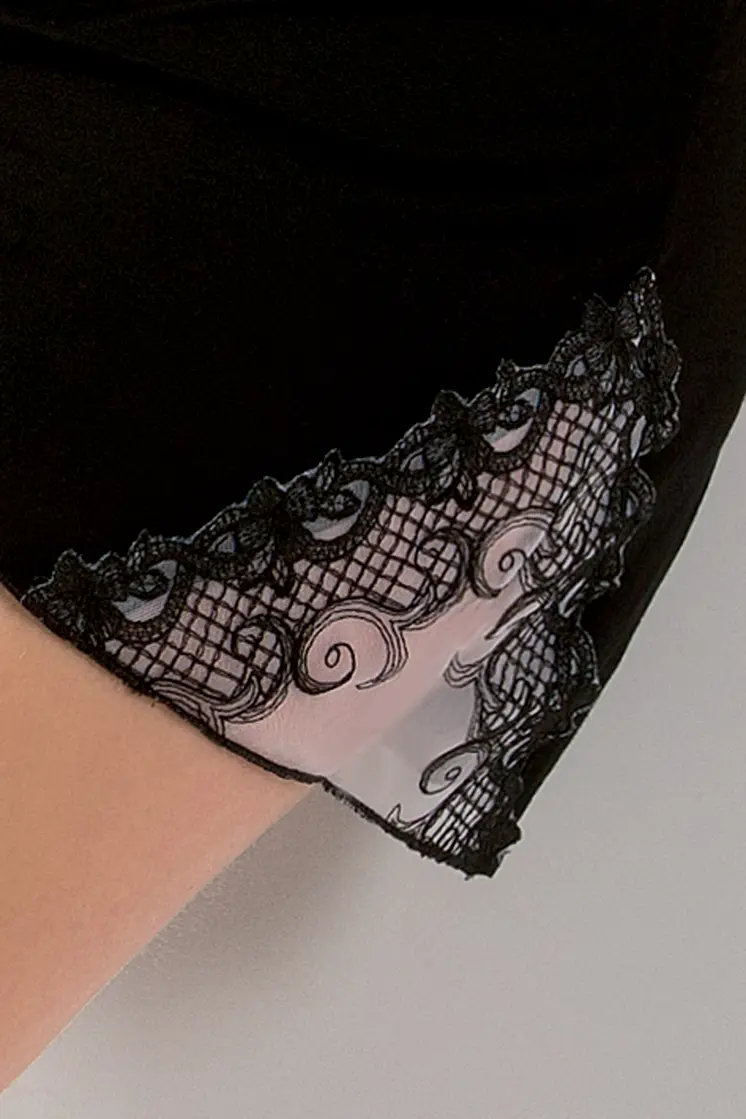 schwarzes Nachthemd PY063 XXL