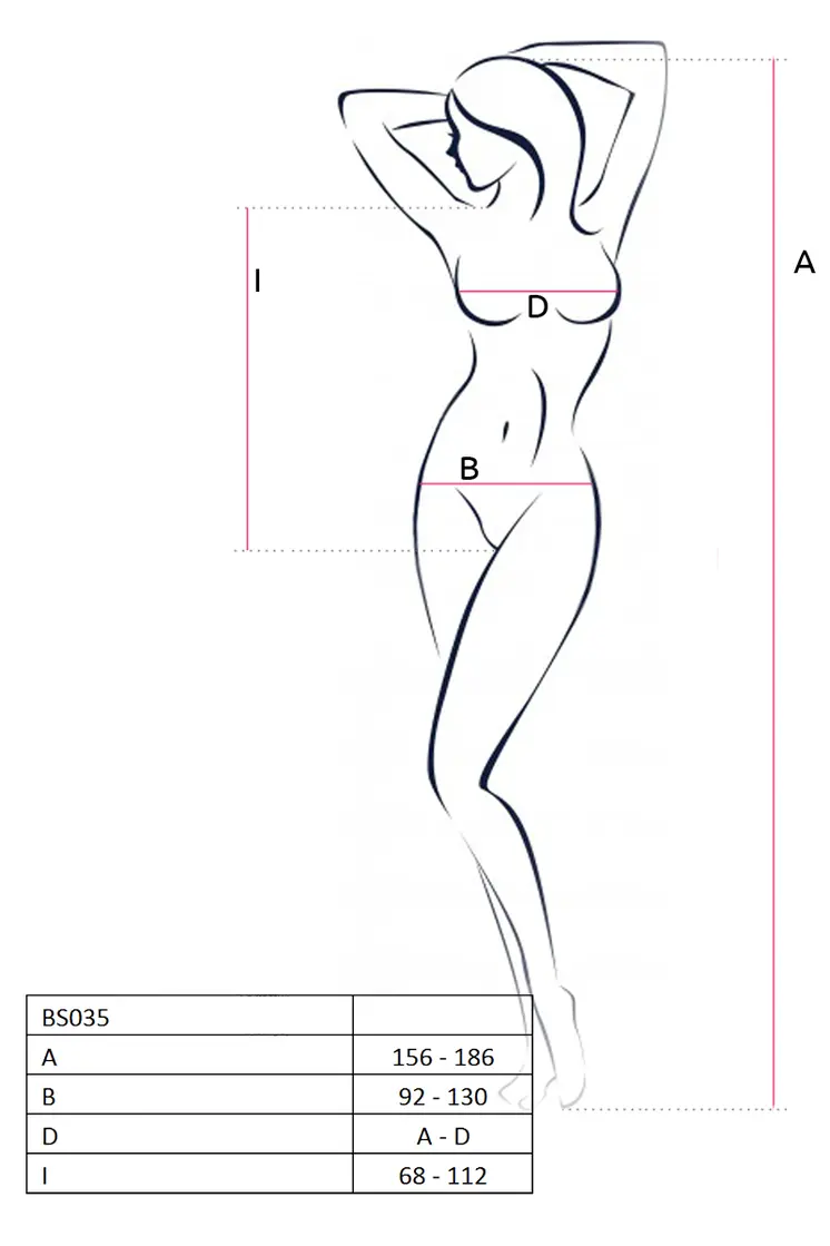 pinker ouvert Body BS035 - S/M