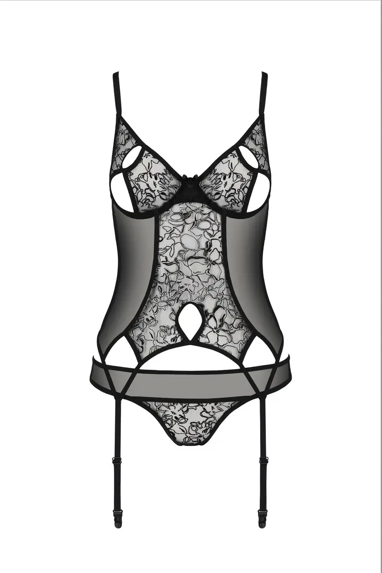 schwarzes Corset PA596615 - 2XL/3XL