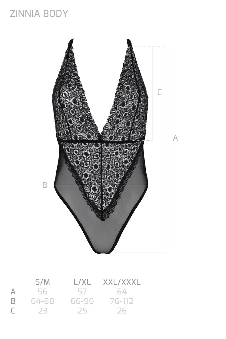 schwarzer Damenbody PA596651 - 2XL/3XL