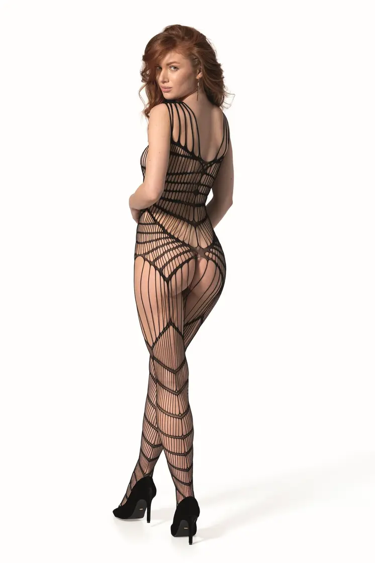 schwarzer ouvert Bodystocking BS102 -S/L