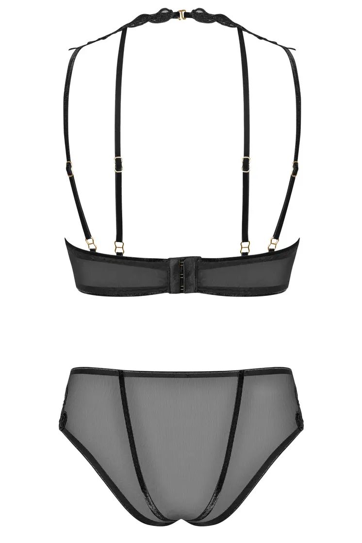 171818 Set aus Bügel-BH mit Stickerei und Panty - XL (BH 75E/80D & Panty 42)