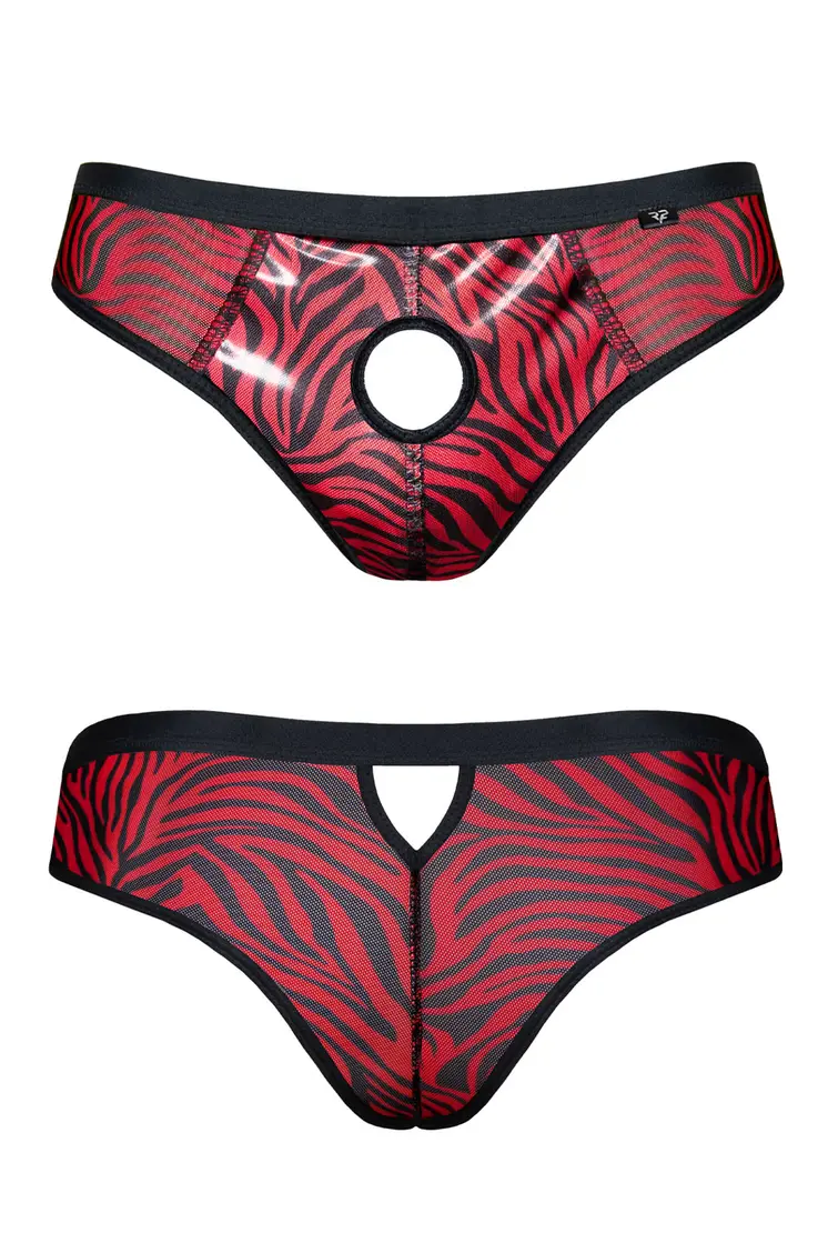 Netz-Slip REAndres001 schwarz/rot - 2XL