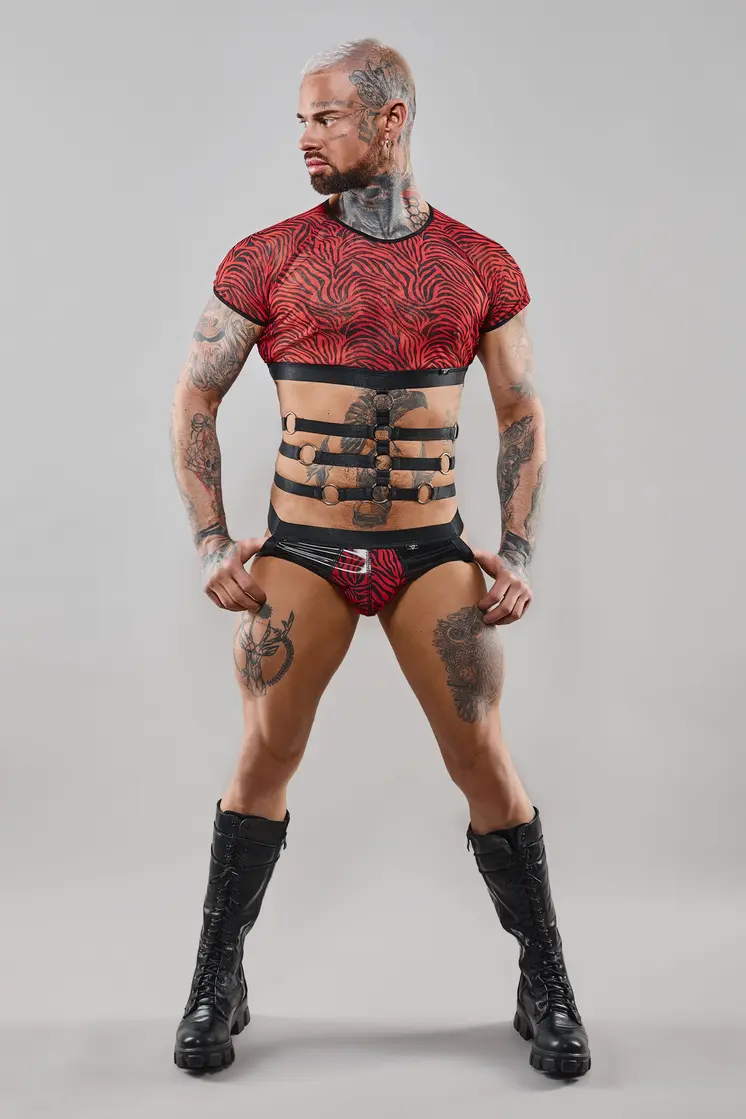 Harness T-Shirt RERodrigo001 schwarz/rot - 2XL