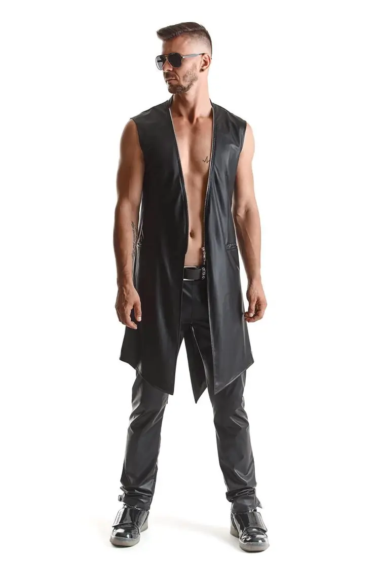 halblanger Herren Mantel RMMarco001 schwarz - XXL